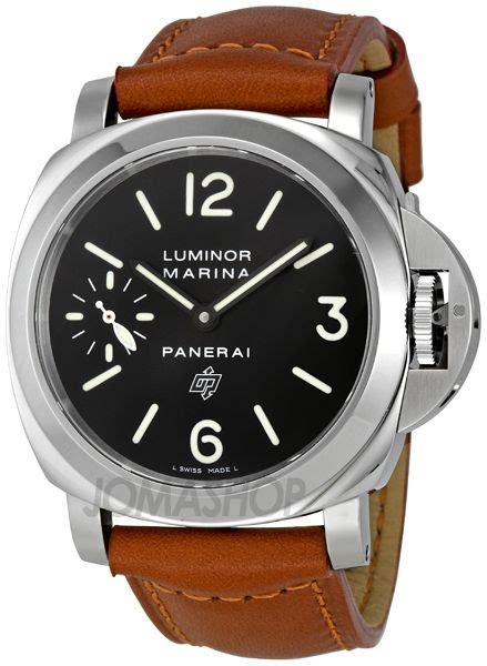 Panerai Luminor Marina Mechanical Black Dial Brown Leather